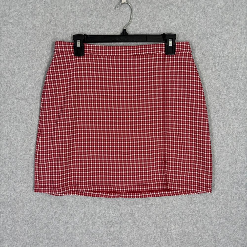 Y2K Hollister Skirt Large Mini Plaid School Academia Cute Girly Cherry‎ Cottage